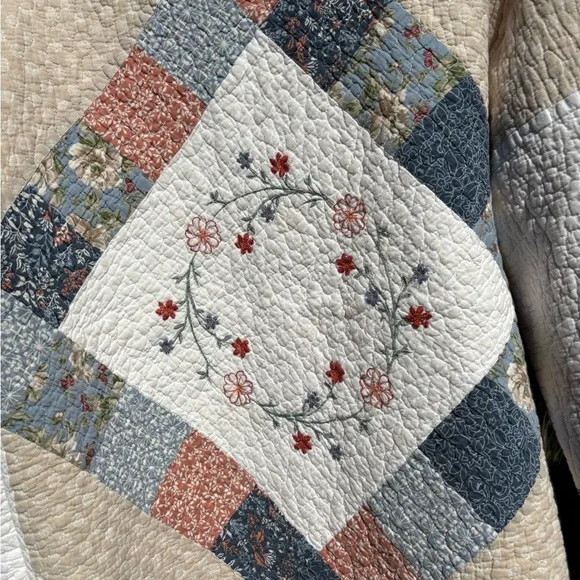 This is SOLD Vintage Chic Floral Patchwork Quilted Coat - Picture 7 of 13